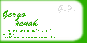 gergo hanak business card